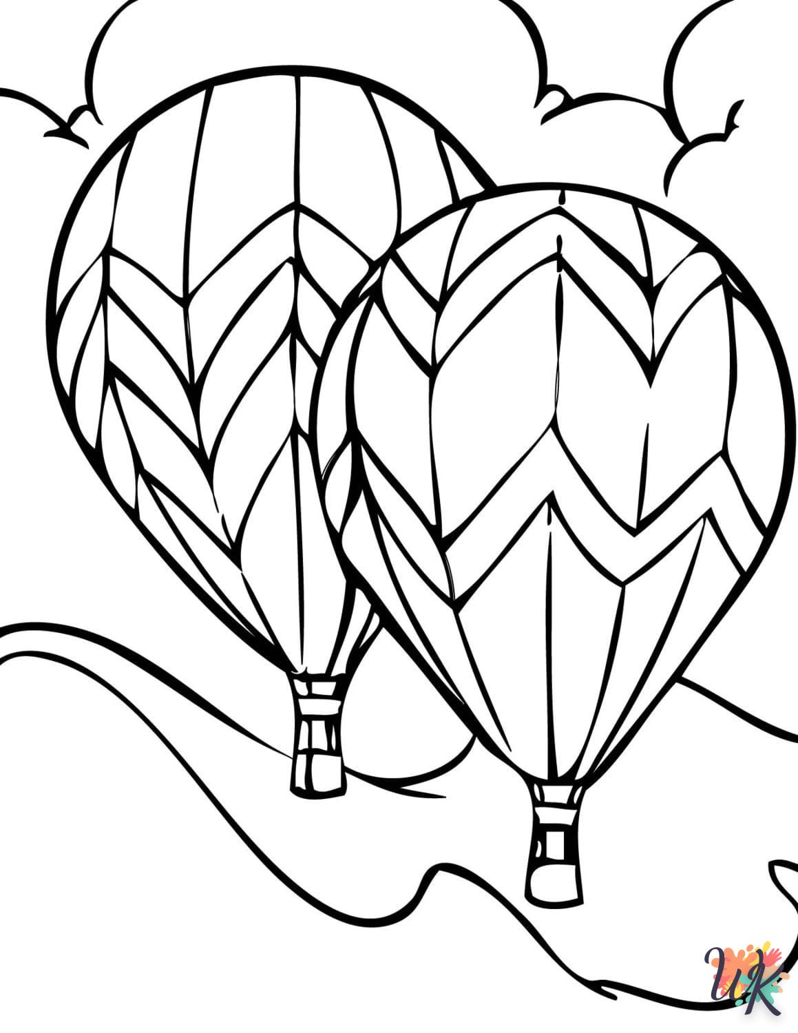 coloriage Montgolfière  en ligne à imprimer 1