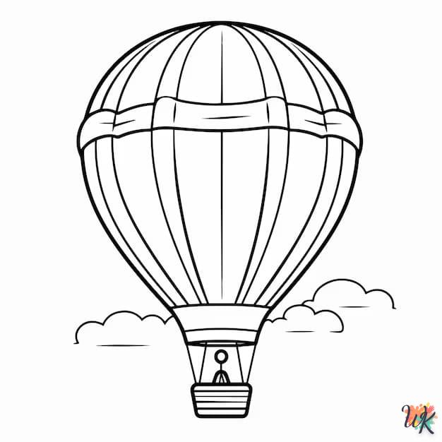 coloriage Montgolfière  a imprimer enfant 5 ans 1