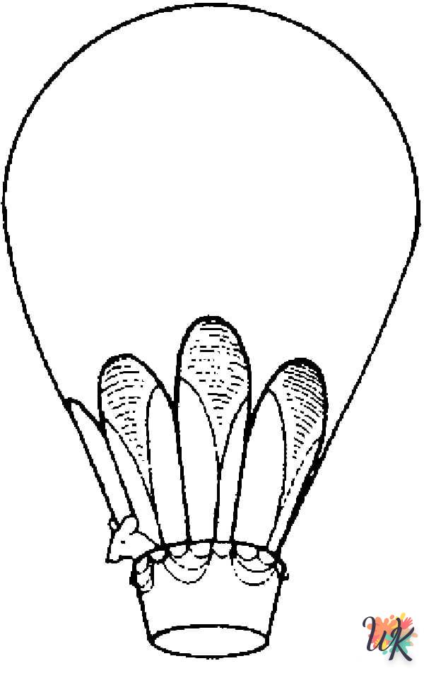 imprimer coloriage Montgolfière  gratuit