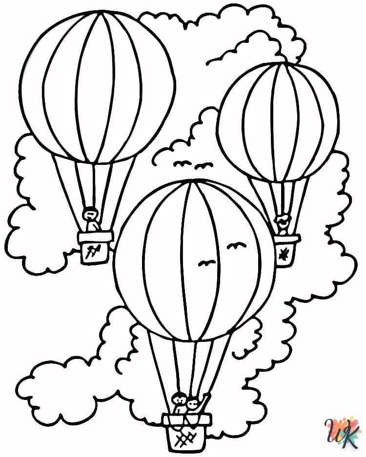 coloriage Montgolfière  a imprimer gratuitement 1