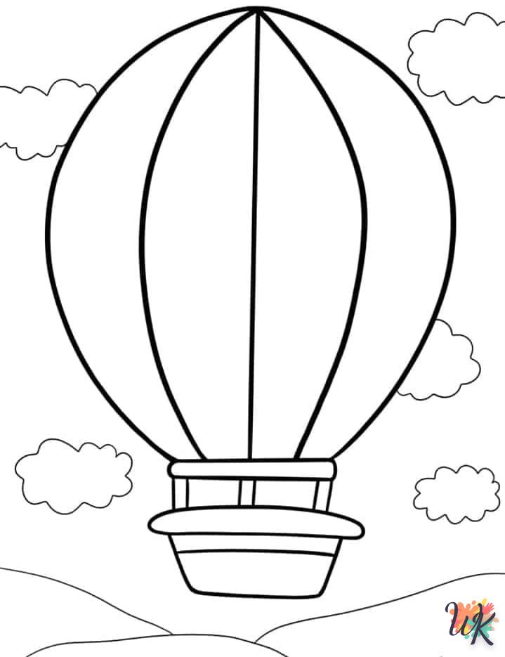 coloriage Montgolfière  en ligne adulte gratuit 1