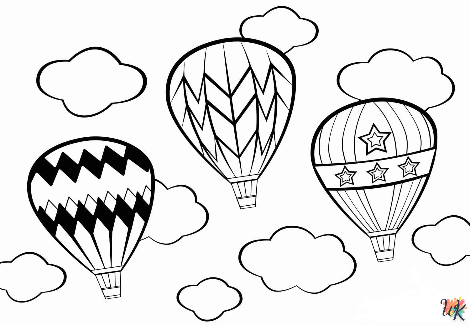 coloriage Montgolfière  en ligne gratuit