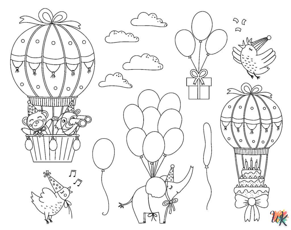 coloriage Montgolfière  en ligne adulte gratuit 2