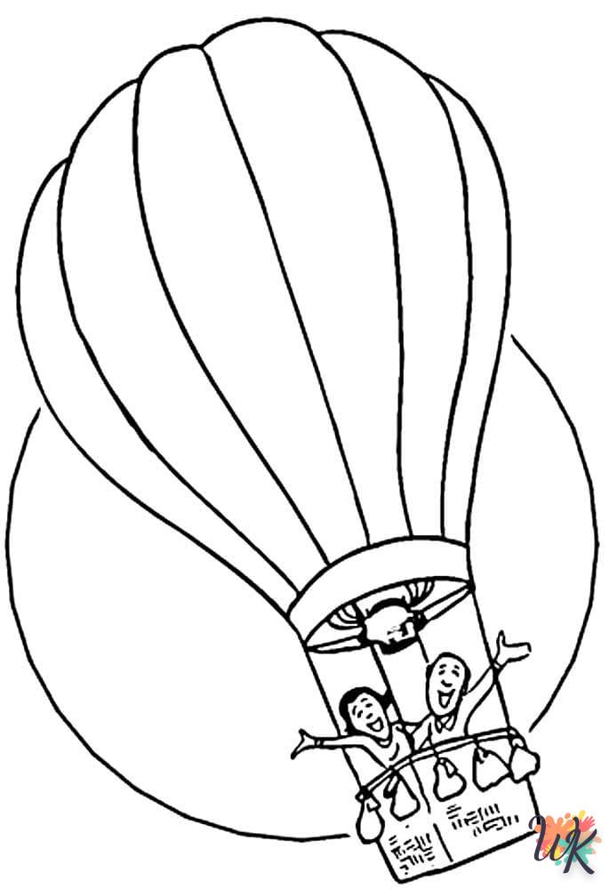 coloriage Montgolfière  en ligne gratuit 1