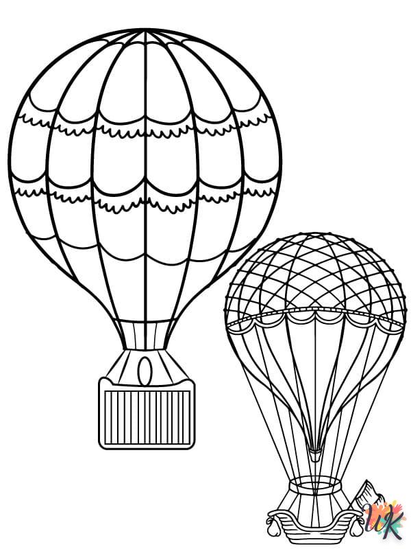 coloriage Montgolfière  en ligne gratuit pour 12 ans 1