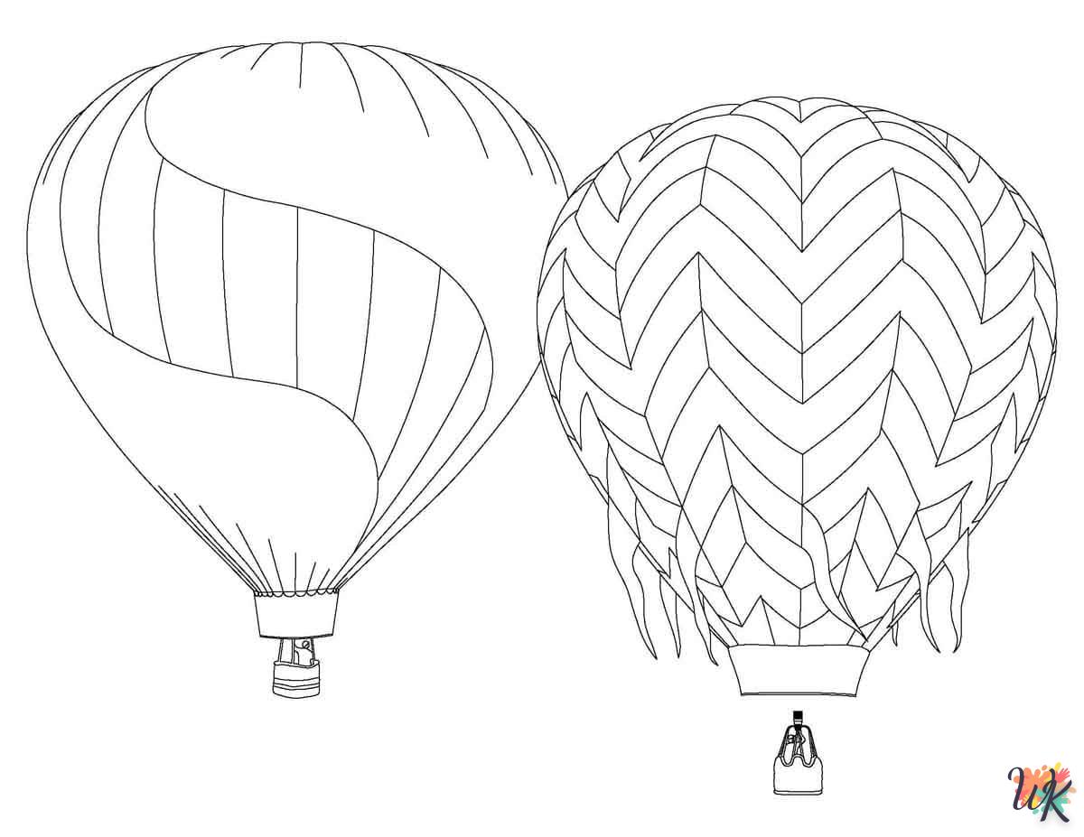 coloriage Montgolfière  a dessiner et imprimer