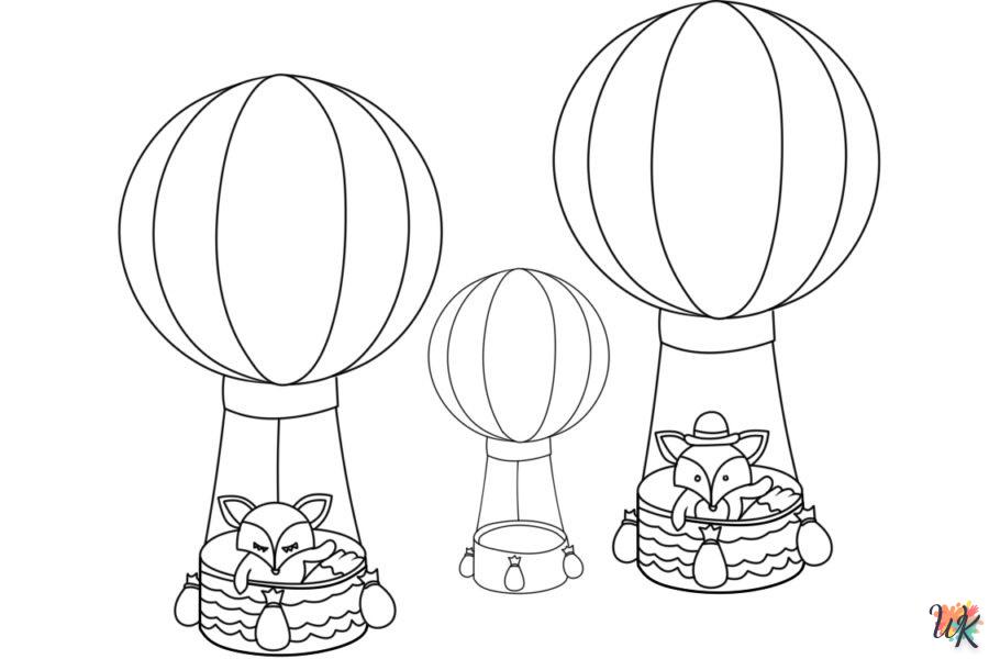 coloriage Montgolfière  en ligne à imprimer 2