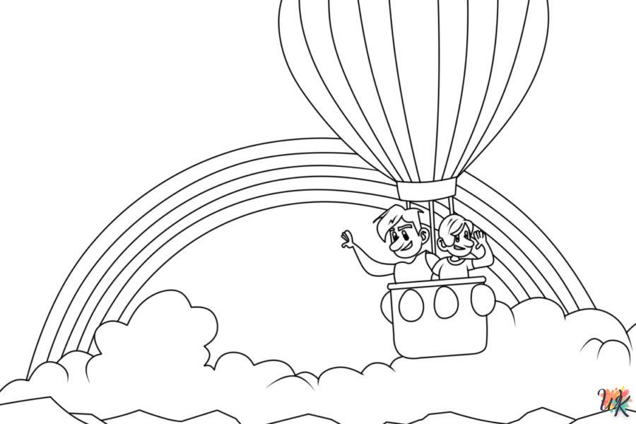 coloriage Montgolfière  de pour enfants