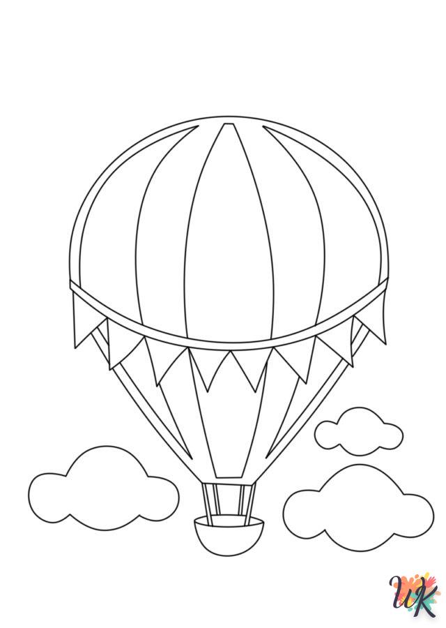 activité coloriage Montgolfière  en ligne