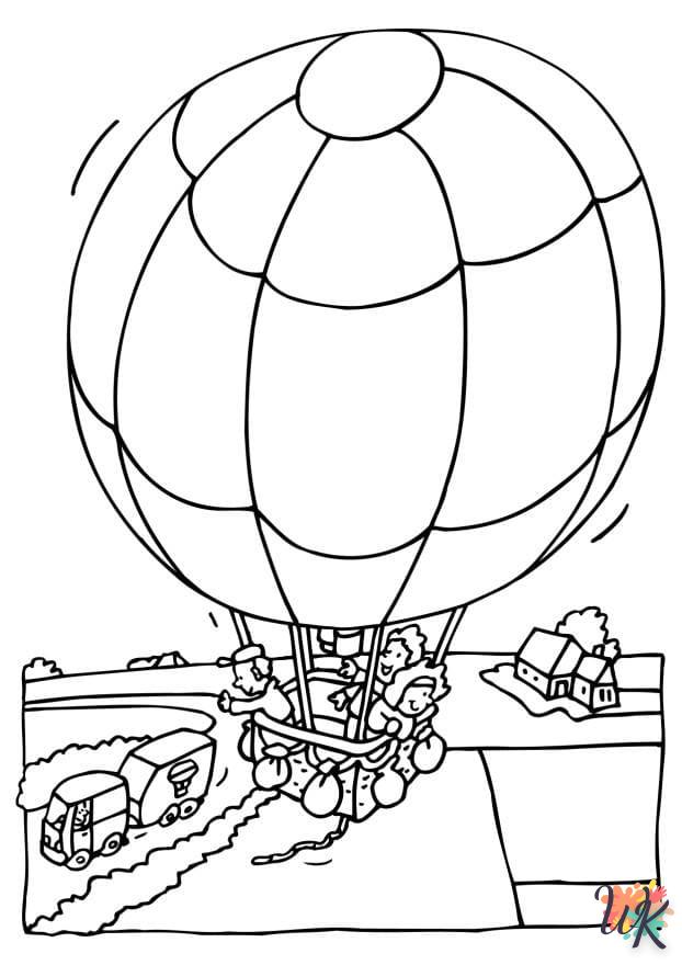 imprimer coloriage Montgolfière  pour enfant 1