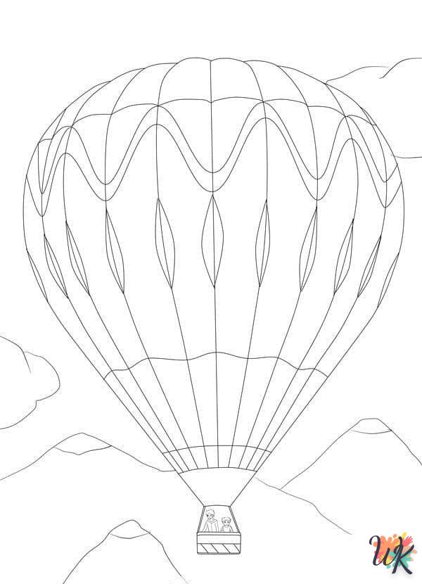 coloriage Montgolfière  pour enfants à télécharger 2