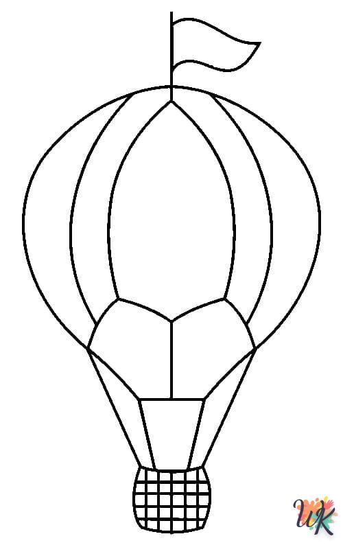 coloriage Montgolfière  gratuit à imprimer