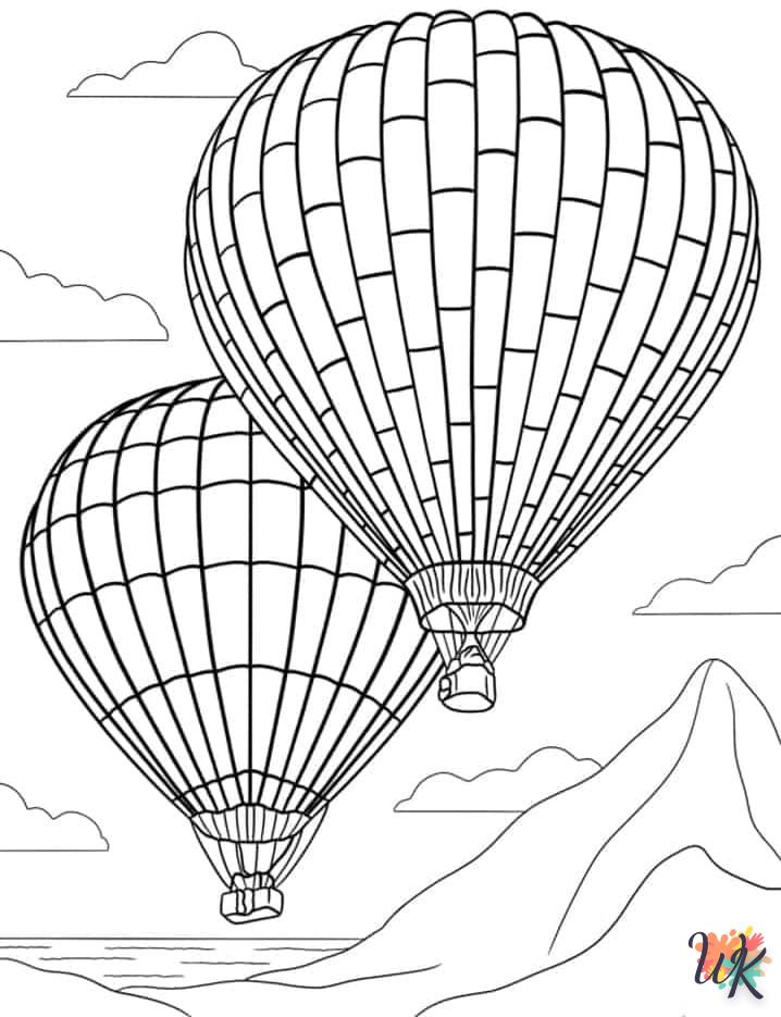 coloriage Montgolfière  a imprimer gratuit 1