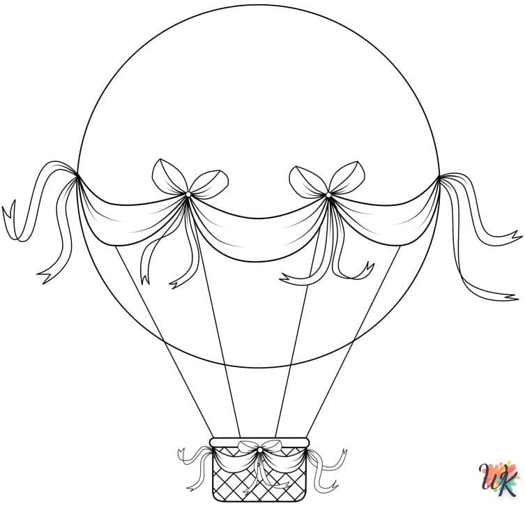 coloriage Montgolfière  à imprimer gratuitement 1