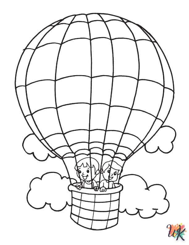 coloriage Montgolfière  a imprimer enfant 5 ans 3