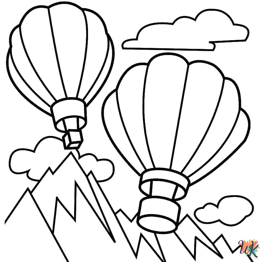 coloriage Montgolfière  gratuit