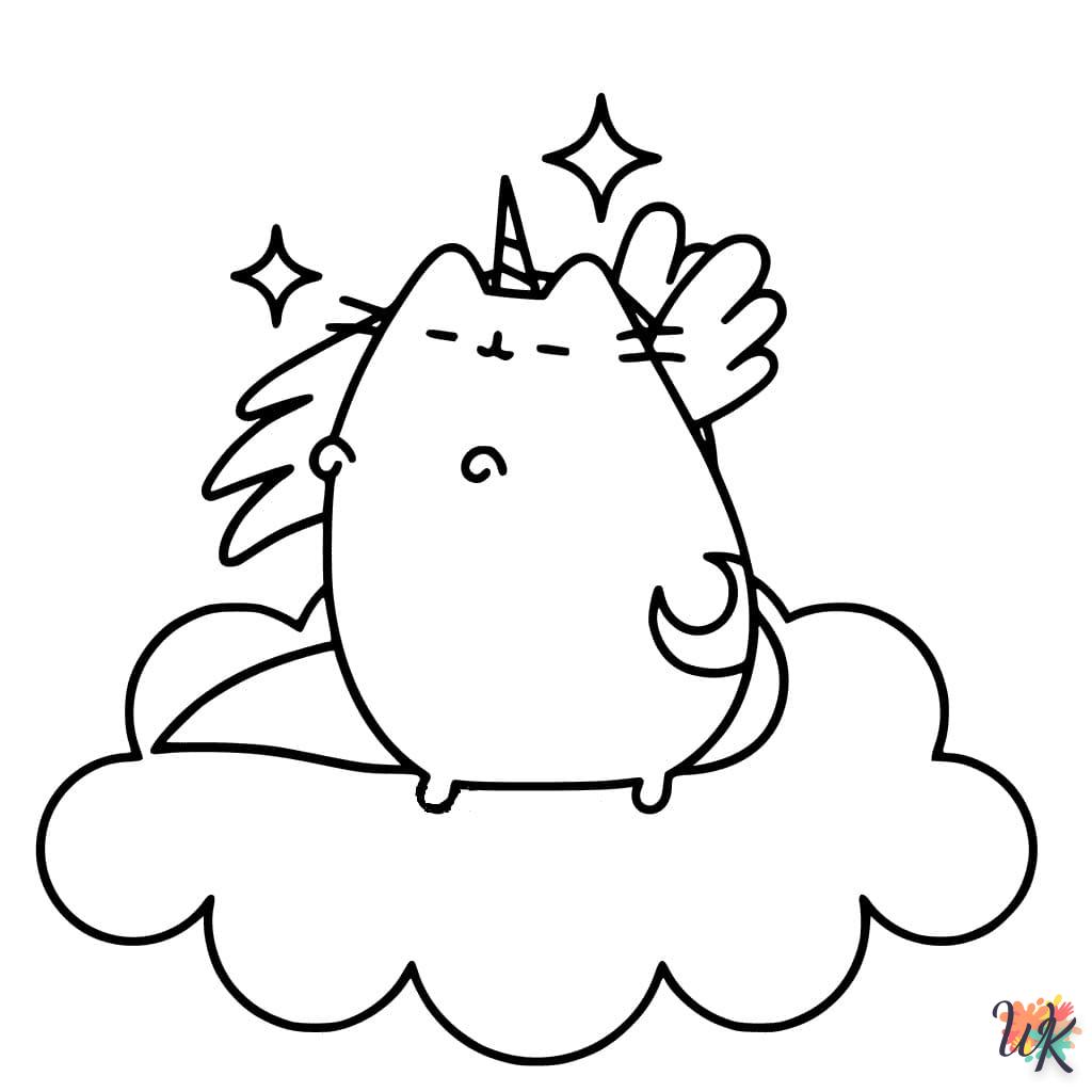 coloriage Pusheen  pour enfants a imprimer gratuit 1