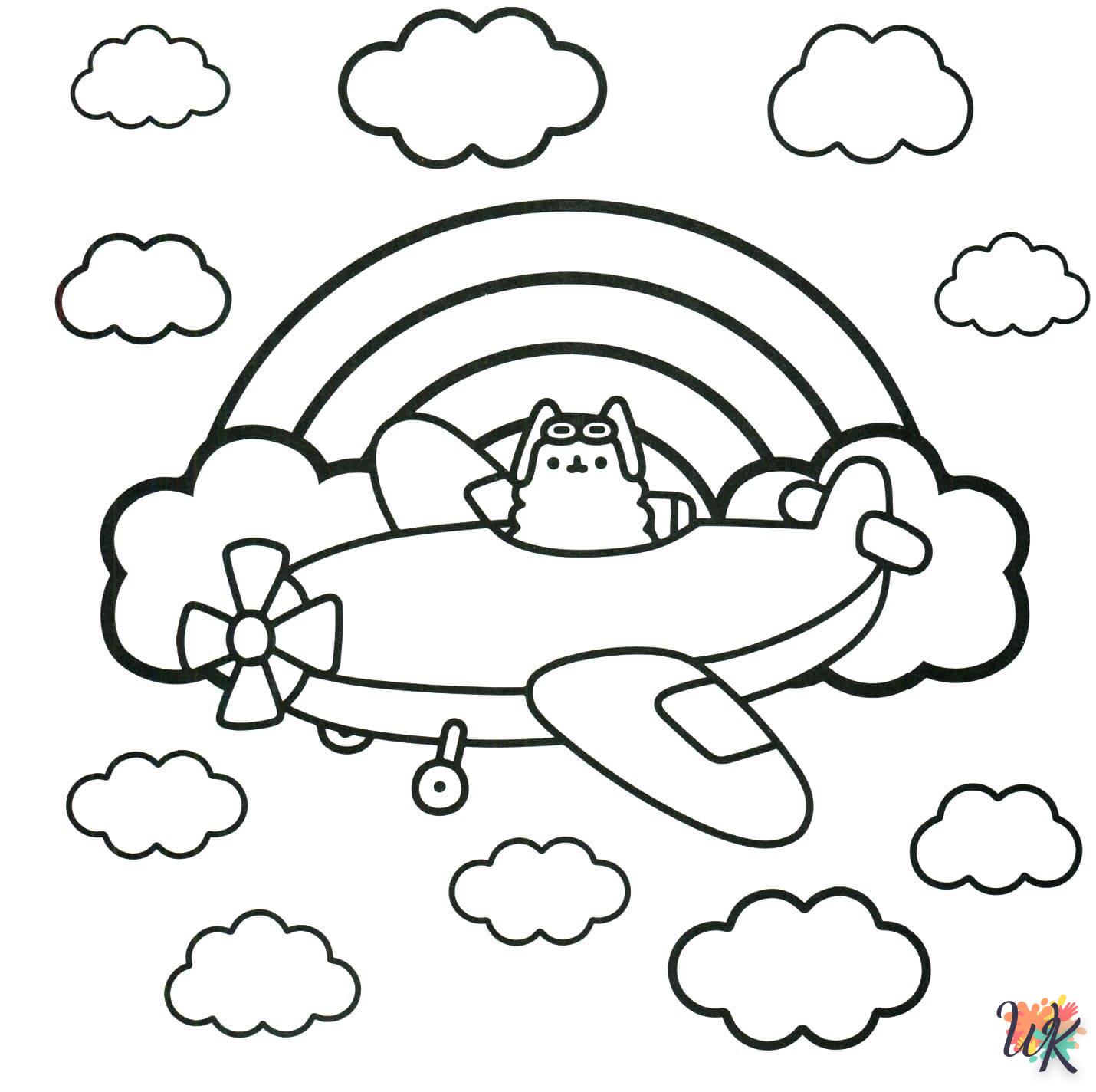 coloriage Pusheen  pour enfants a imprimer gratuit