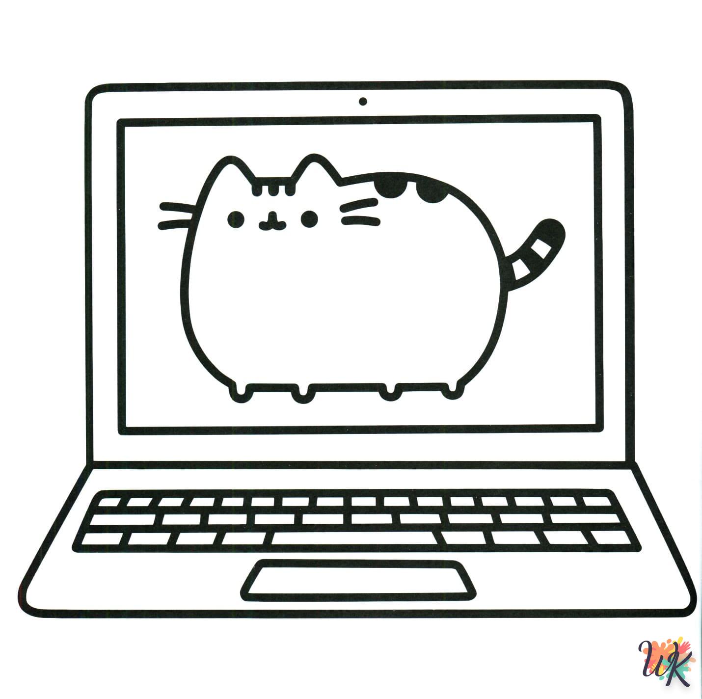 coloriage Pusheen  licorne en ligne gratuit à imprimer 1