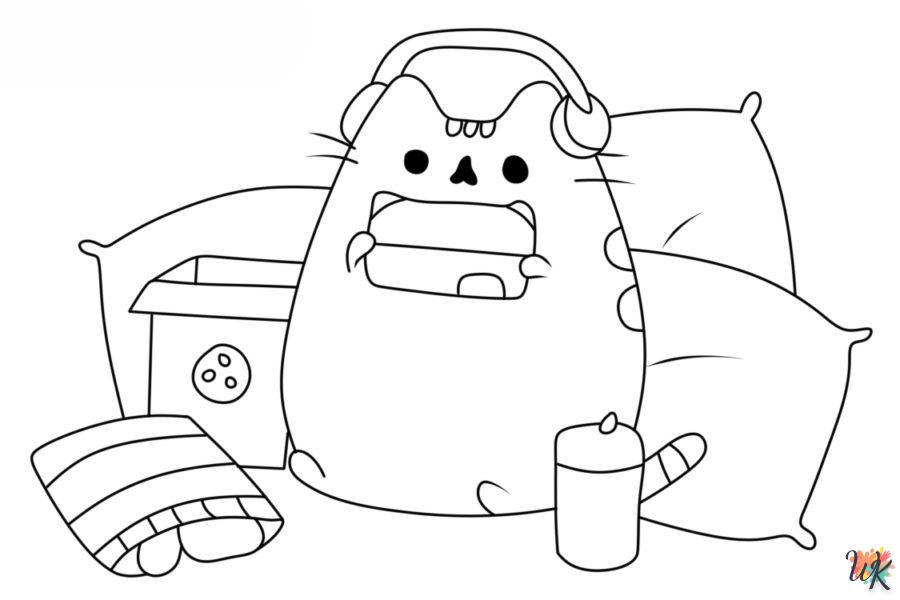 coloriage Pusheen  en ligne pour enfant 1