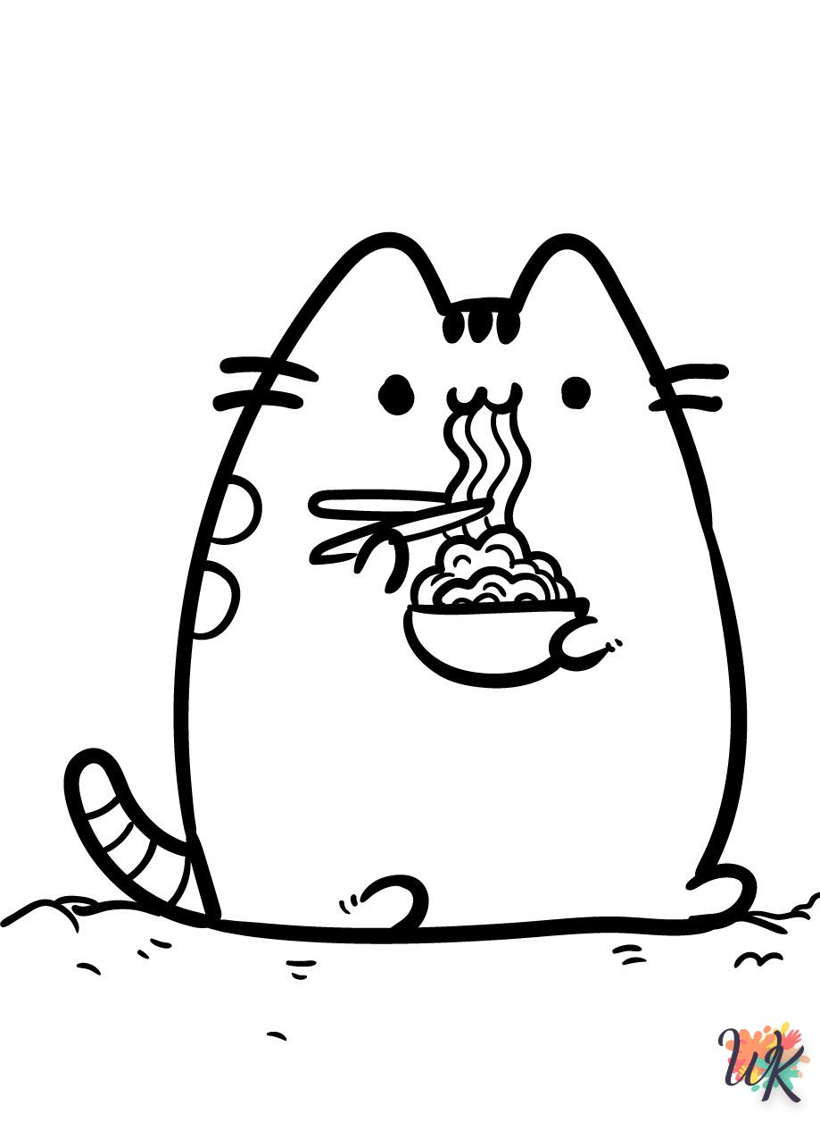 coloriage Pusheen  enfant 7 ans a imprimer