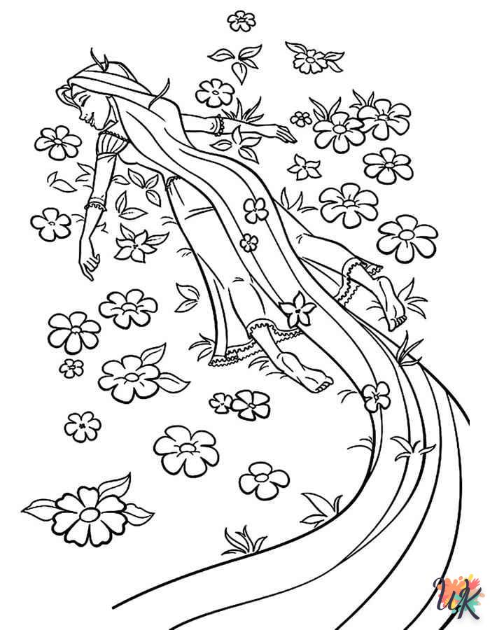 coloriage Raiponce  à imprimer pdf