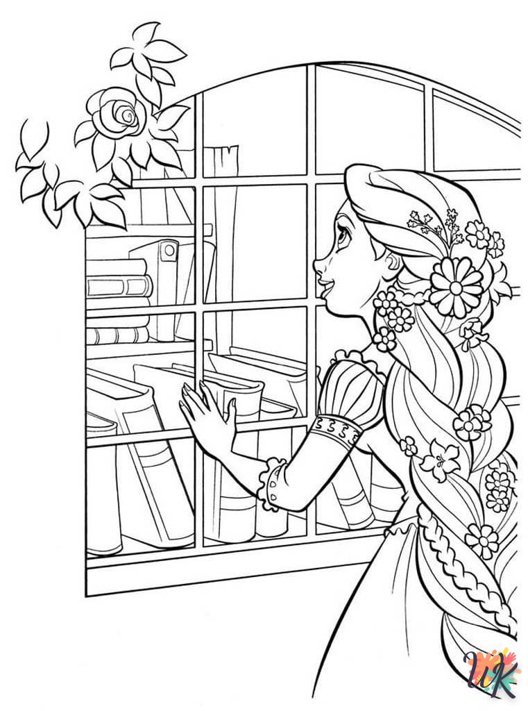 coloriage Raiponce  à colorier en ligne gratuit 1