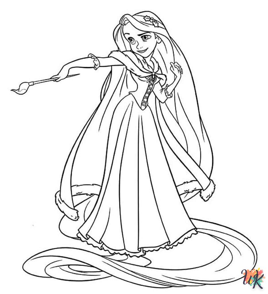 coloriage Raiponce  pour enfant de 2 ans 1