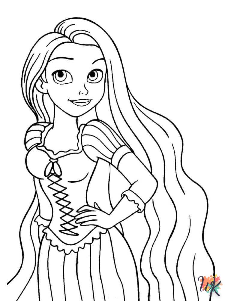 coloriage Raiponce  enfant 2 ans a imprimer