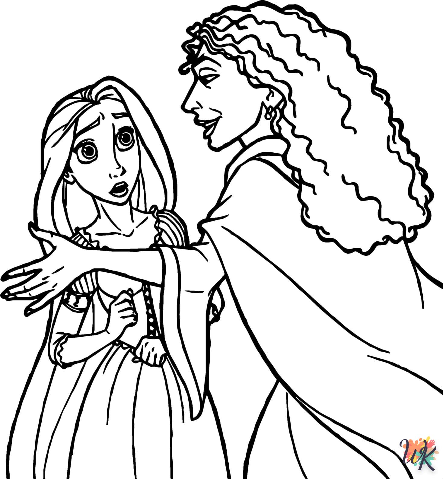 coloriage Raiponce  pour bebe a imprimer