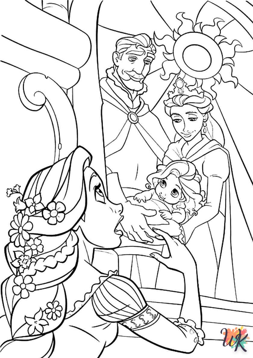 coloriage Raiponce  gratuit a imprimer 1