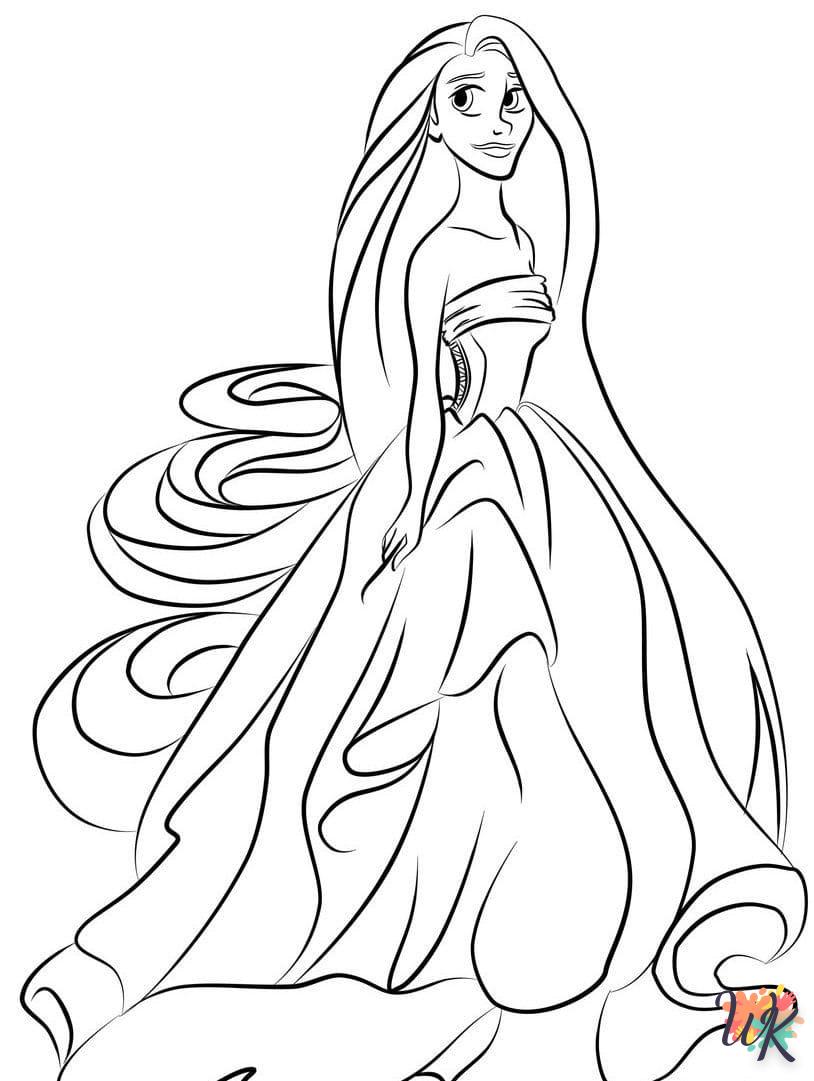 coloriage Raiponce  en ligne pour bebe de 2 ans