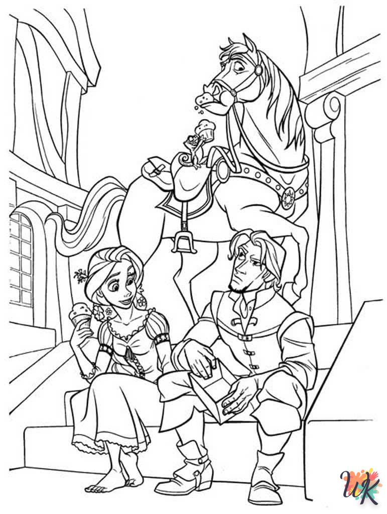 coloriage Raiponce  pour enfant de 8 ans