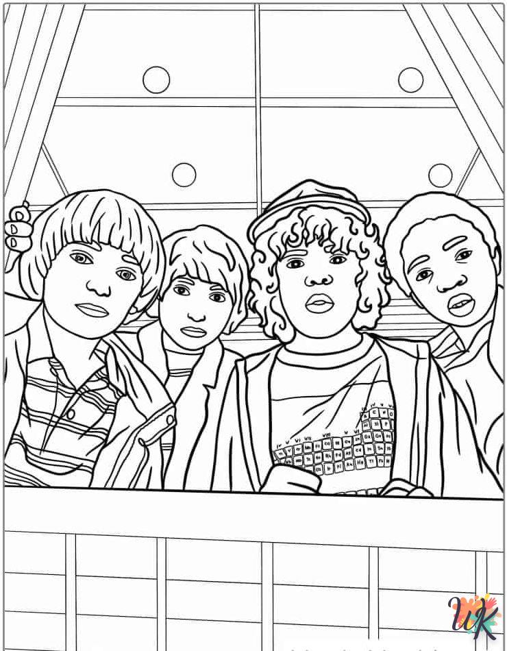 coloriage Stranger Things 5  enfant à imprimer gratuit