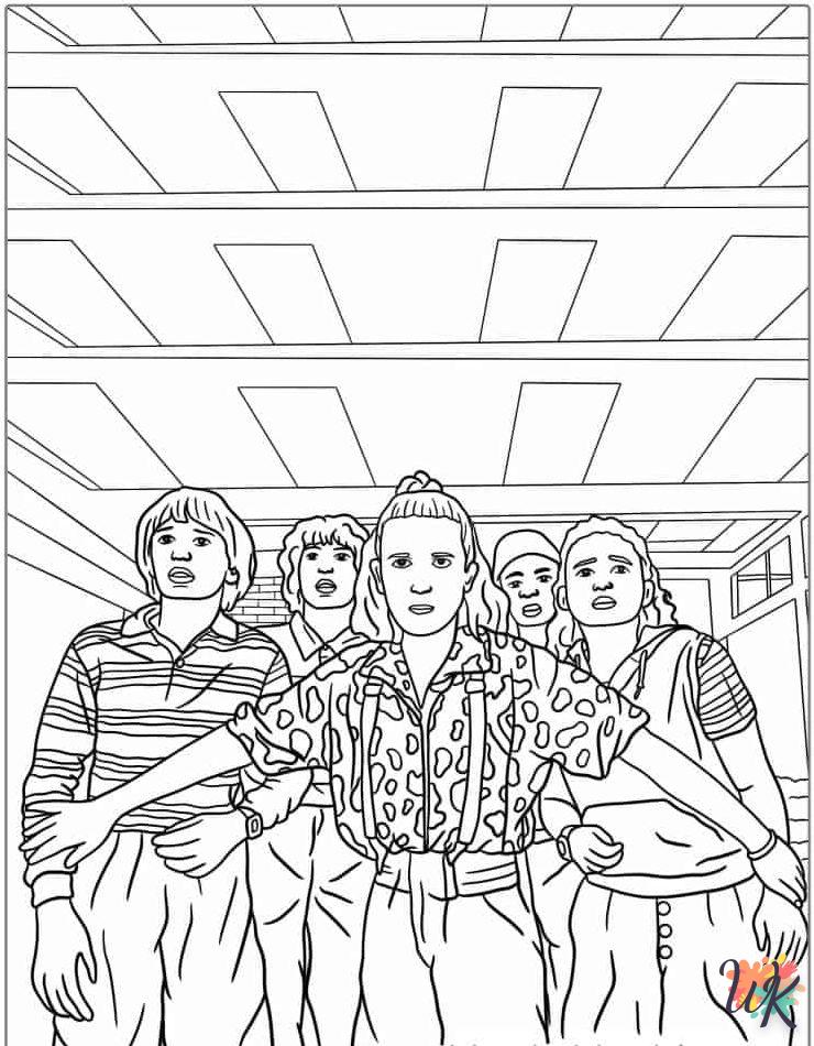 coloriage Stranger Things 5  pour enfant de 5 ans