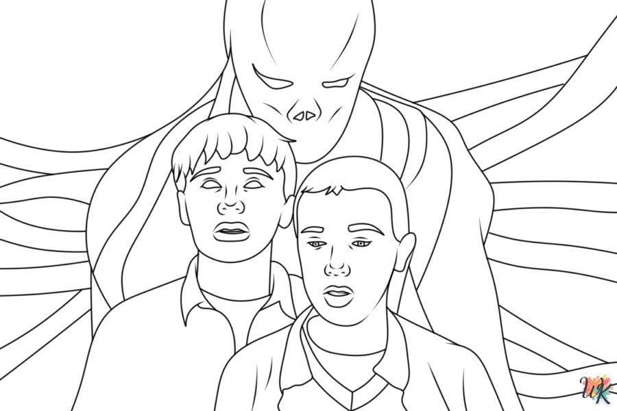 coloriage Stranger Things 5  sonic en ligne gratuit à imprimer 1