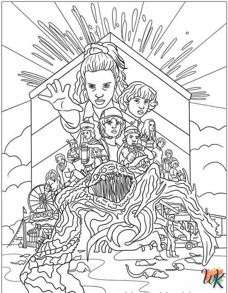 coloriage Stranger Things 5  gratuit pour enfants