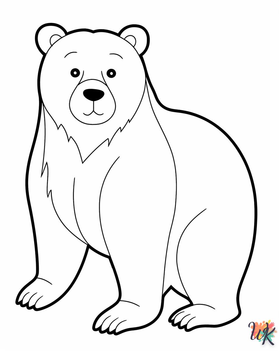 coloriage Ours Polaire  à imprimer pour enfant de 10 ans