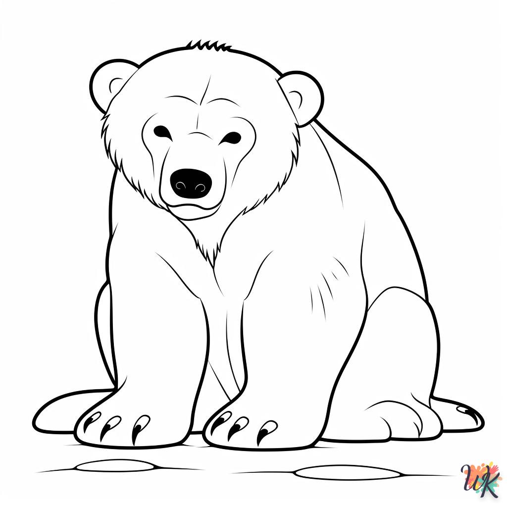 coloriage Ours Polaire  à imprimer gratuit