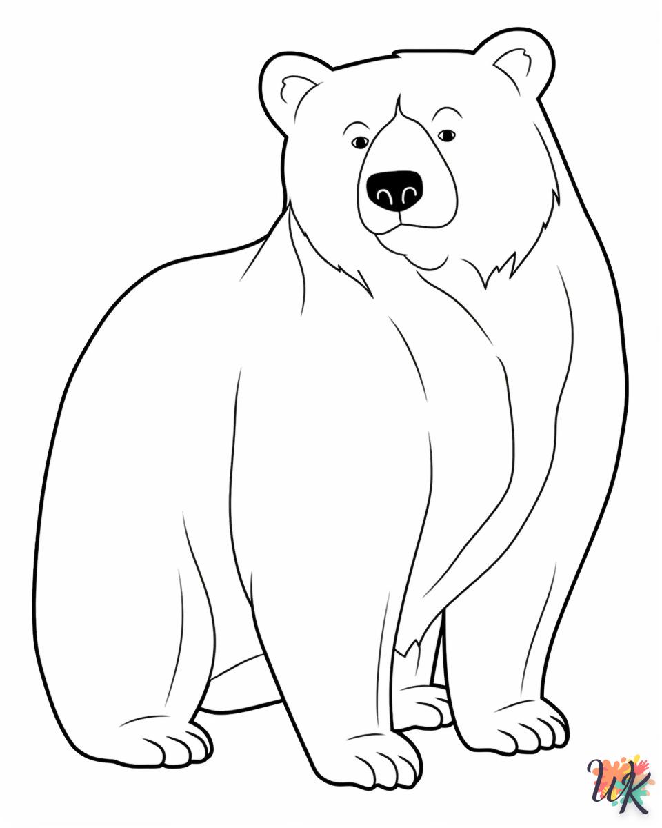 coloriage Ours Polaire  à imprimer pour enfant de 2 ans