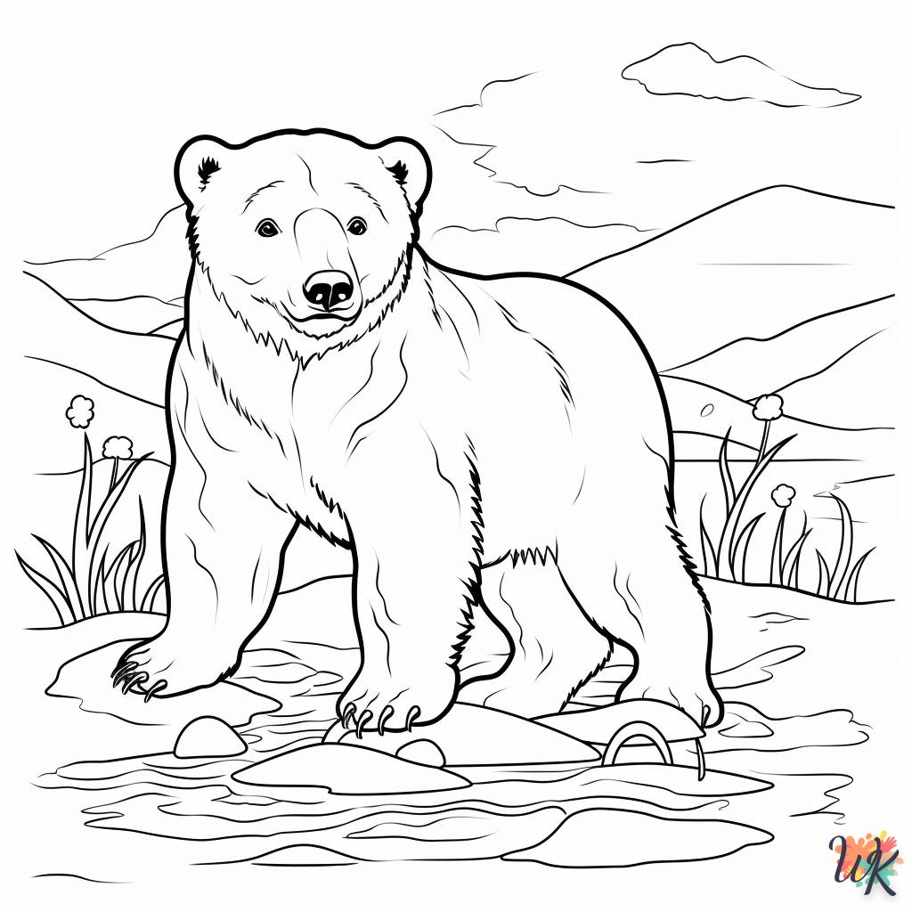 coloriage Ours Polaire  pour enfant de 4 ans