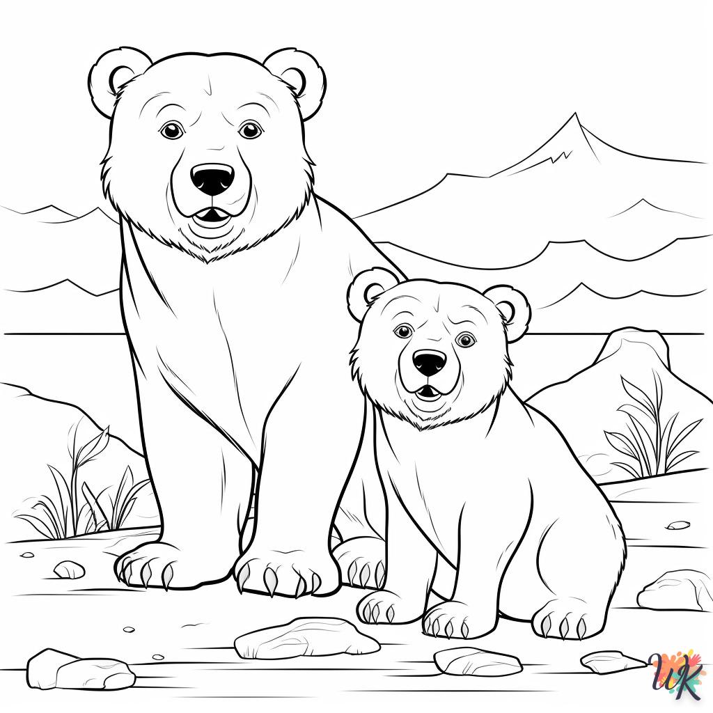 coloriage Ours Polaire  7 ans en ligne gratuit à imprimer