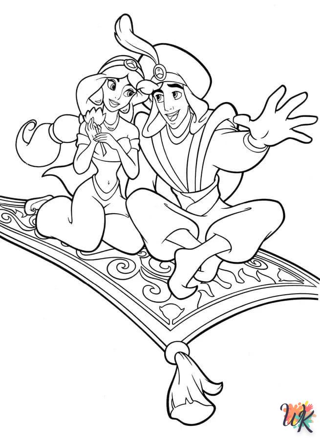 coloriage Aladdin  licorne en ligne gratuit à imprimer