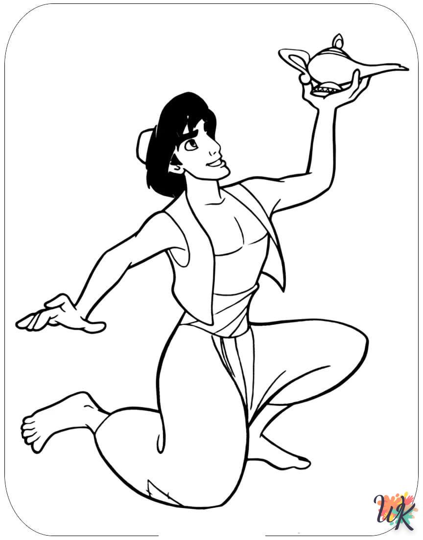 coloriage Aladdin  à imprimer pour enfant de 9 ans 3