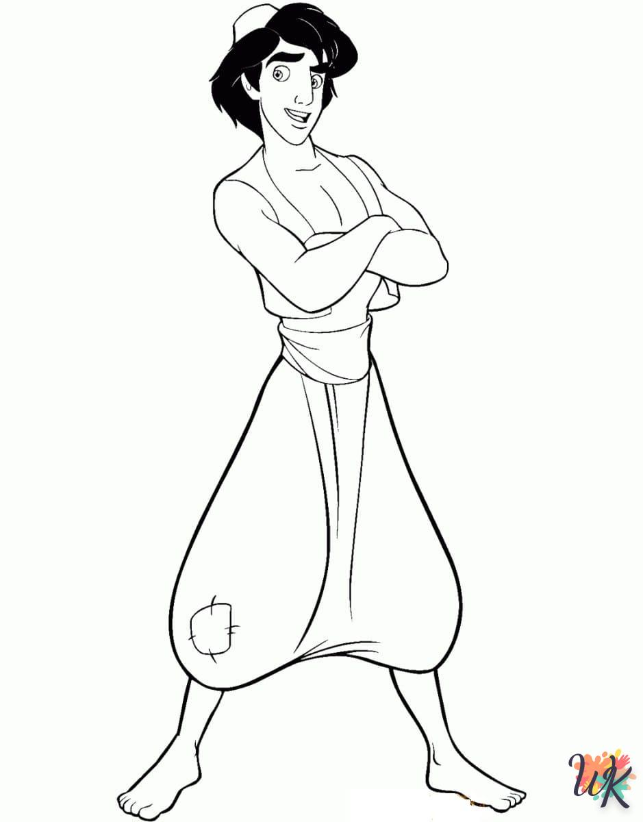 coloriage Aladdin  à imprimer pour enfant de 7 ans