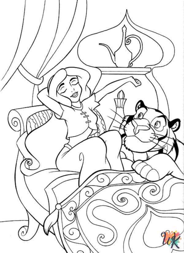 coloriage Aladdin  pour bebe a imprimer