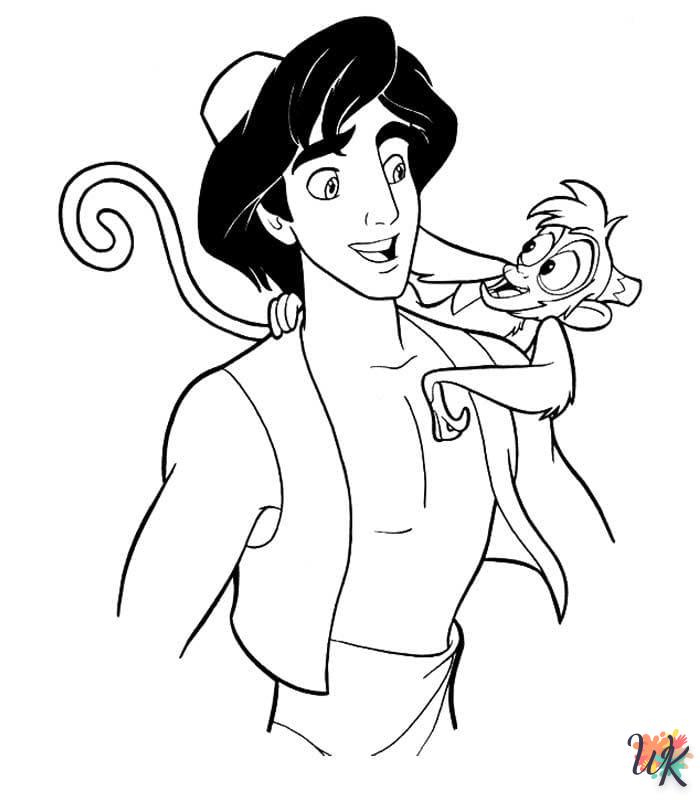 coloriage Aladdin  a dessiner en ligne 1