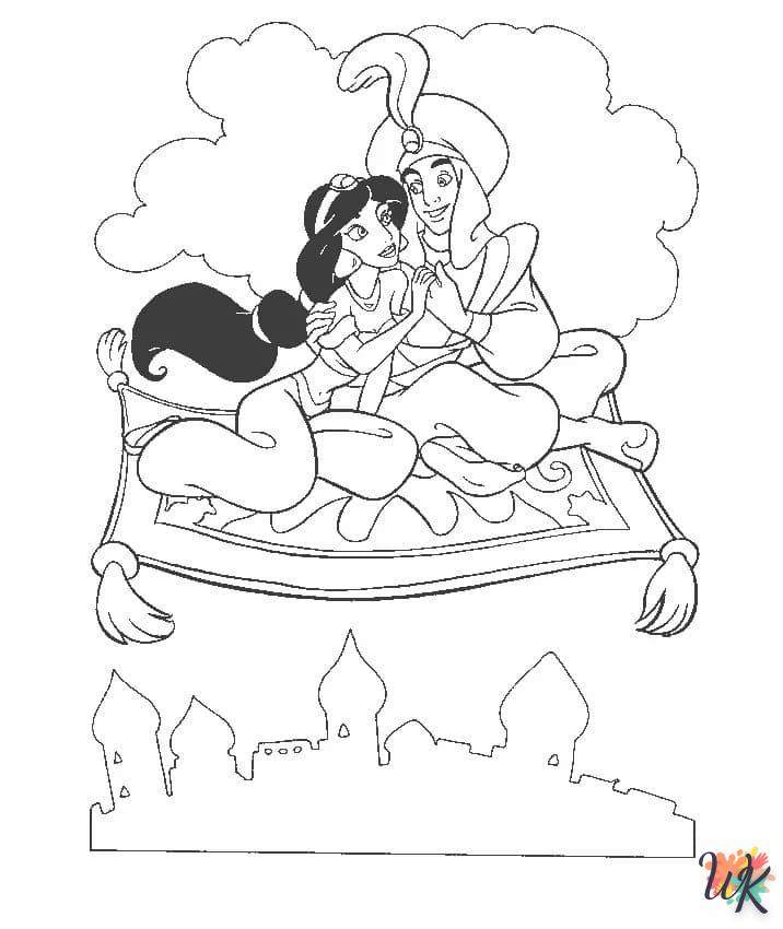 coloriage Aladdin  pour enfant a imprimer gratuit 1