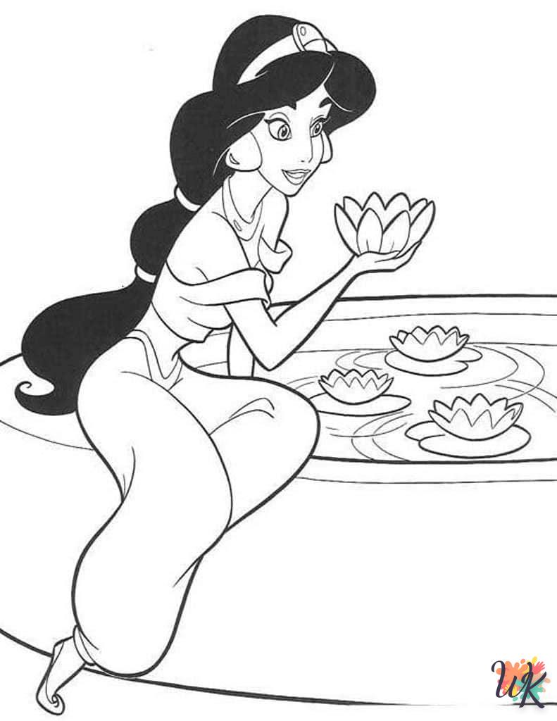 coloriage Aladdin  enfant 2 ans a imprimer