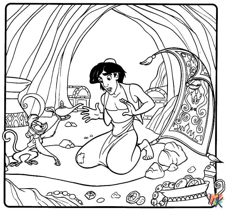 coloriage Aladdin  pour enfant de 7 ans